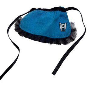 Monster High Apron for Home Ick Abbey Bominable Doll Blue & Black Lace Trim Logo